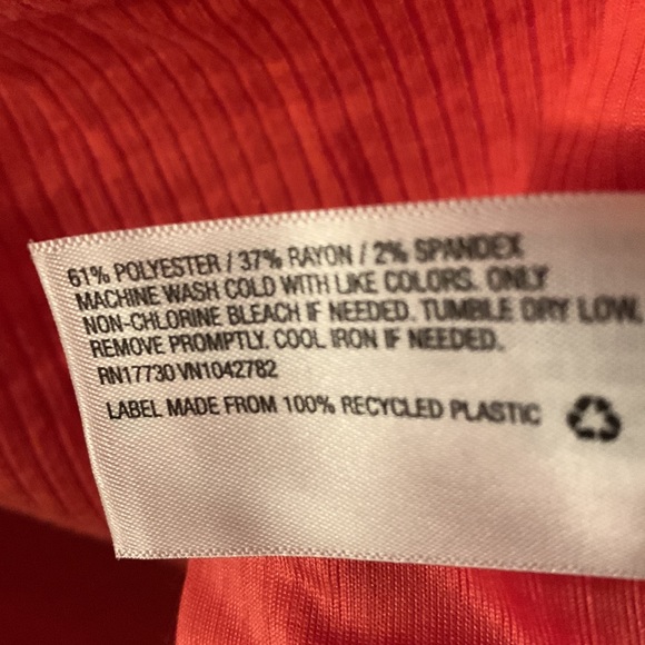 Ava & Viv sexy coral ribbed short sleeve peek-a-boo top size 4x - Picture 4 of 7